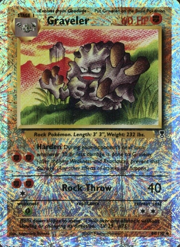 2002 Pokemon Legendary Collection  Graveler-Reverse Foil #44 TCG Card
