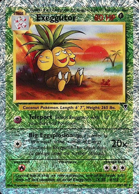 2002 Pokemon Legendary Collection  Exeggutor-Reverse Foil #23 TCG Card