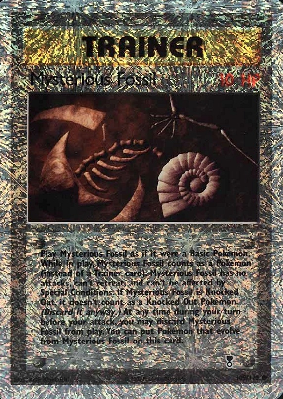 2002 Pokemon Legendary Collection  Mysterious Fossil-Reverse Foil #109 TCG Card