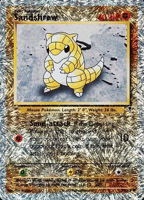 2002 Pokemon Legendary Collection  Sandshrew-Reverse Foil #91 TCG Card