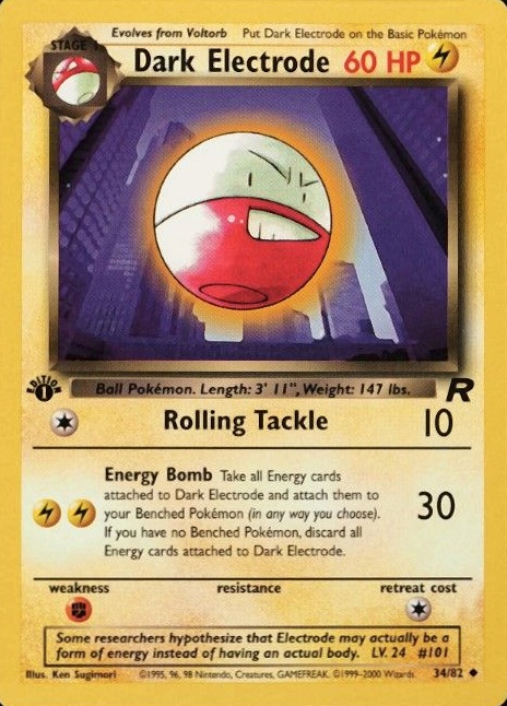 2000 Pokemon Rocket Dark Electrode #34 TCG Card