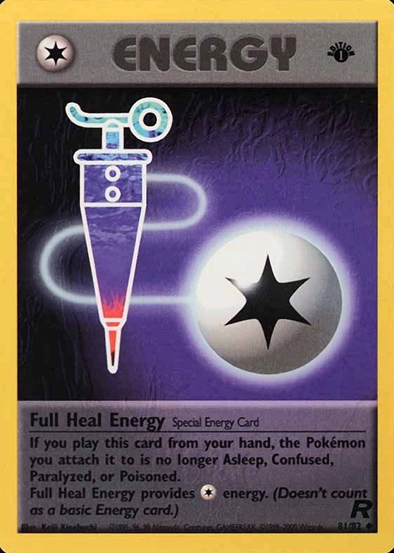 2000 Pokemon Rocket Full Heal Energy #81 TCG Card