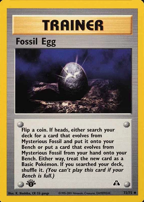 2001 Pokemon Neo Discovery Fossil Egg #72 TCG Card