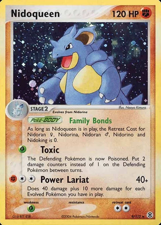 2004 Pokemon EX Fire Red & Leaf Green Nidoqueen-Holo #9 TCG Card