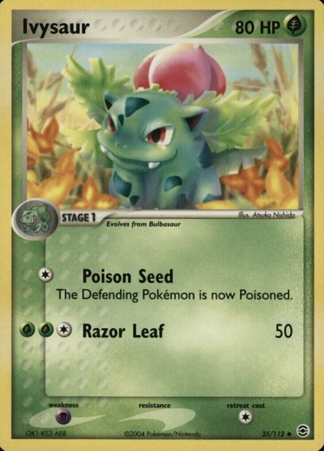 2004 Pokemon EX Fire Red & Leaf Green Ivysaur #35 TCG Card