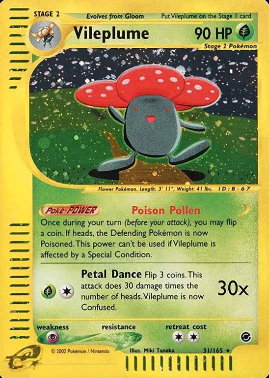 2002 Pokemon Expedition Vileplume-Holo #31 TCG Card