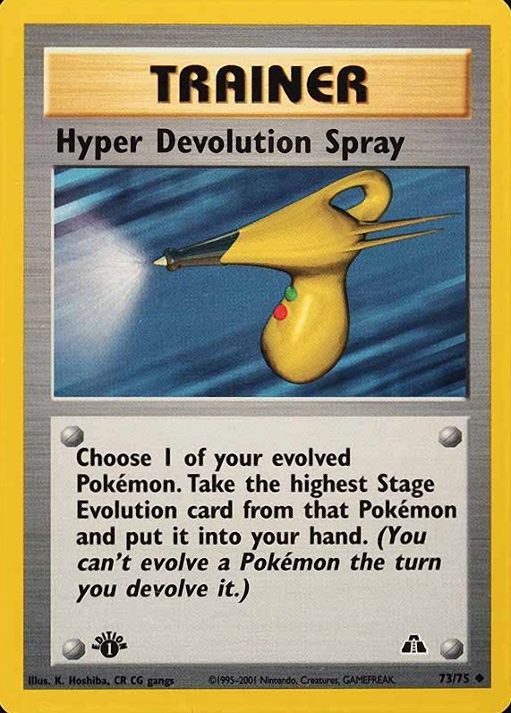 2001 Pokemon Neo Discovery Hyper Devolution Spray #73 TCG Card