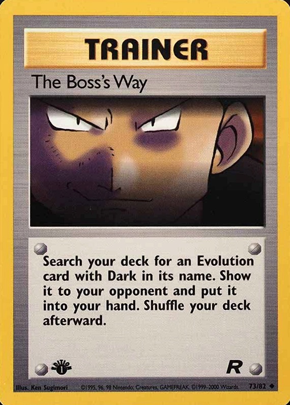 2000 Pokemon Rocket The Boss's Way #73 TCG Card