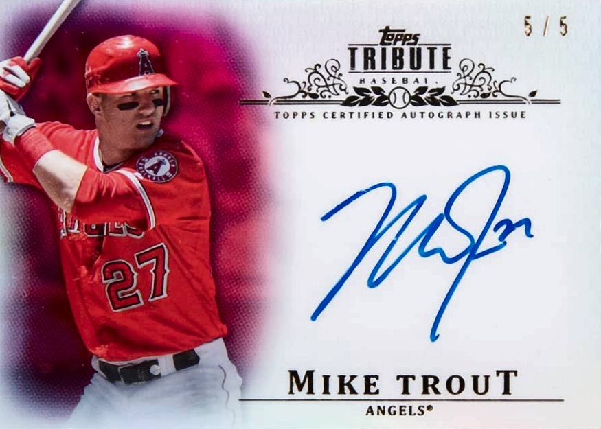 2013 Topps Tribute Autographs Mike Trout #TA-MT Baseball Card