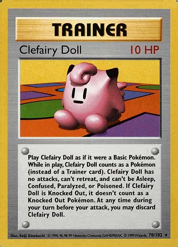 1999 Pokemon Game Clefairy Doll #70 TCG Card