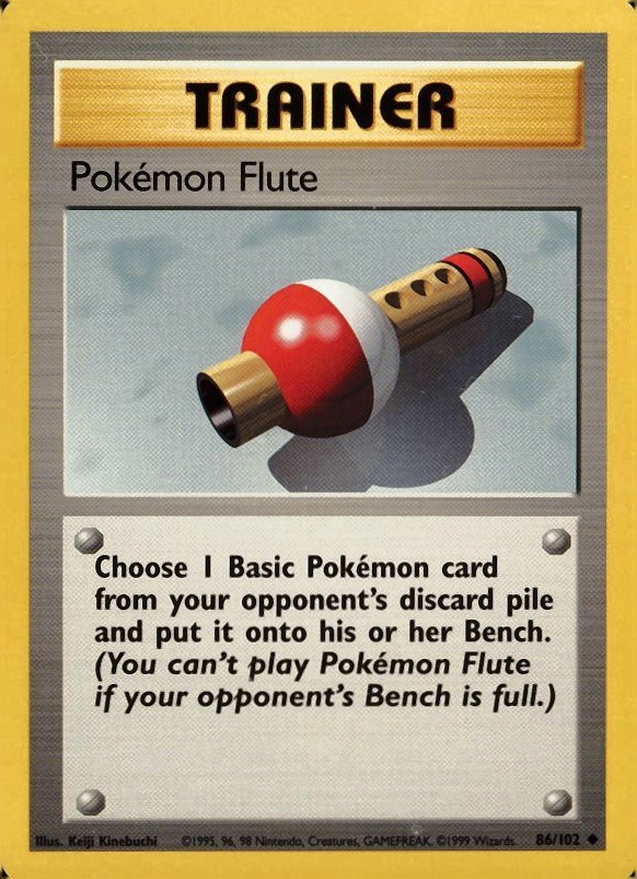 1999 Pokemon Game Pokemon Flute #86 TCG Card