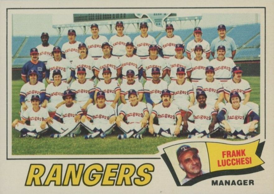1977 Topps Team Checklist Sheet-Hand Cut Texas Rangers Team #428 Baseball Card