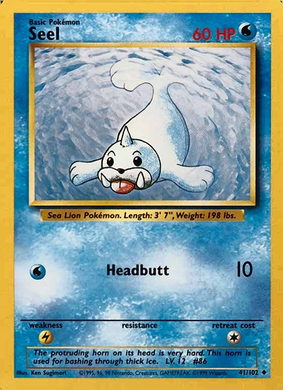 1999 Pokemon Game Seel #41 TCG Card