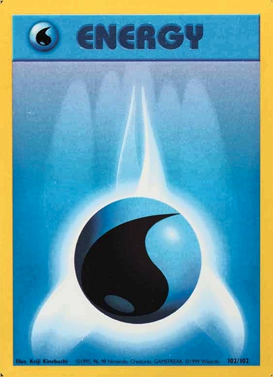 1999 Pokemon Game Water Energy #102 TCG Card