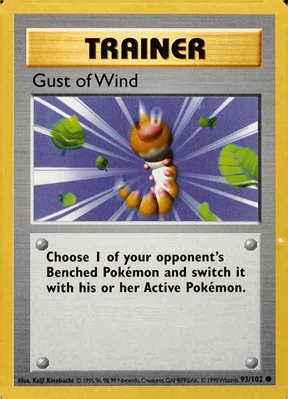 1999 Pokemon Game Gust of Wind #93 TCG Card