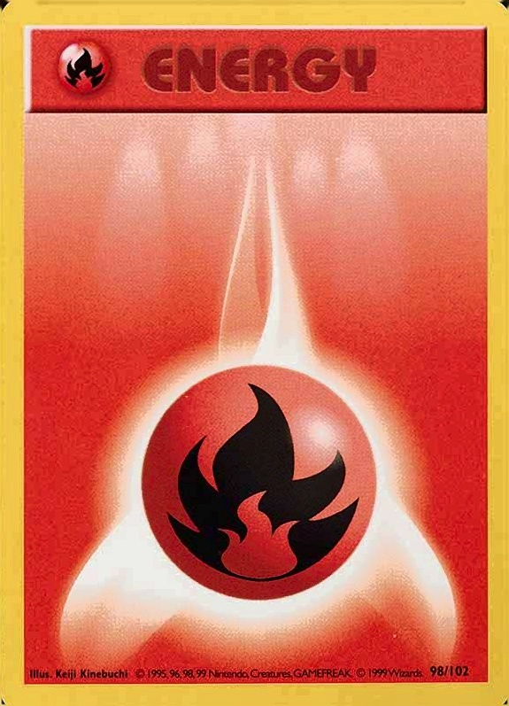 1999 Pokemon Game Fire Energy #98 TCG Card