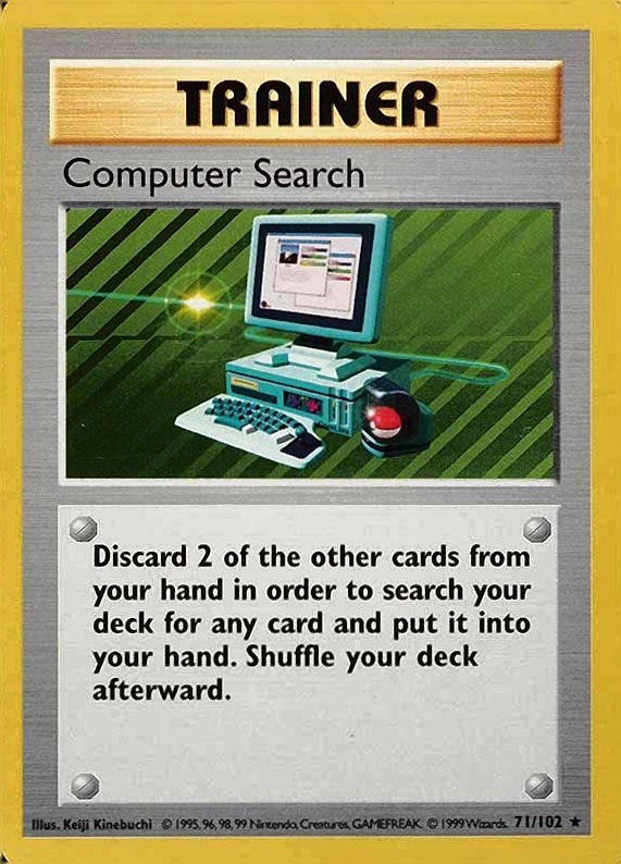 1999 Pokemon Game Computer Search #71 TCG Card