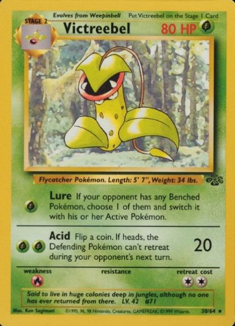 1999 Pokemon Jungle Victreebel #30 TCG Card