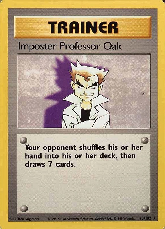 1999 Pokemon Game Imposter Professor Oak #73 TCG Card