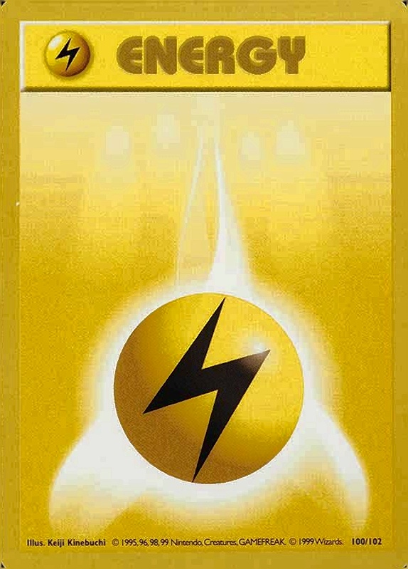 1999 Pokemon Game Lightning Energy #100 TCG Card