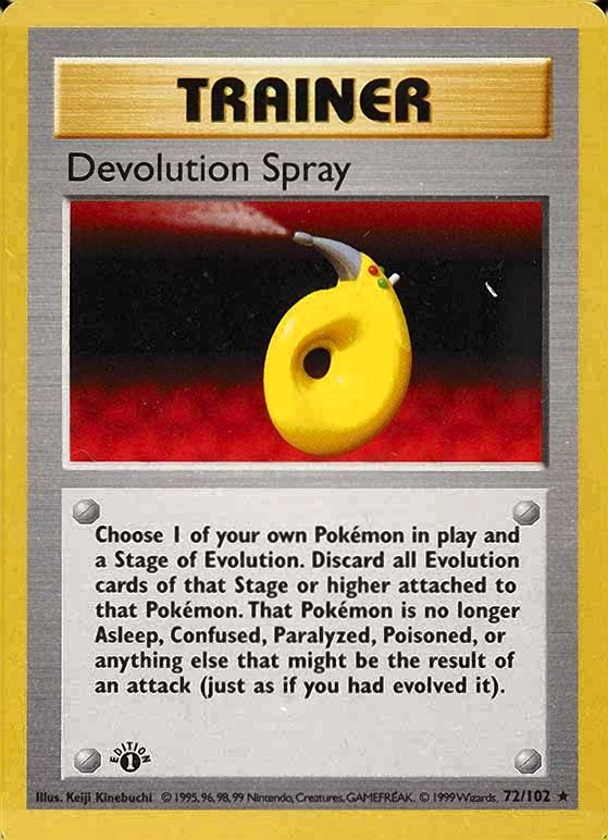 1999 Pokemon Game Devolution Spray #72 TCG Card
