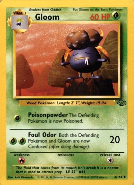 1999 Pokemon Jungle Gloom #37 TCG Card