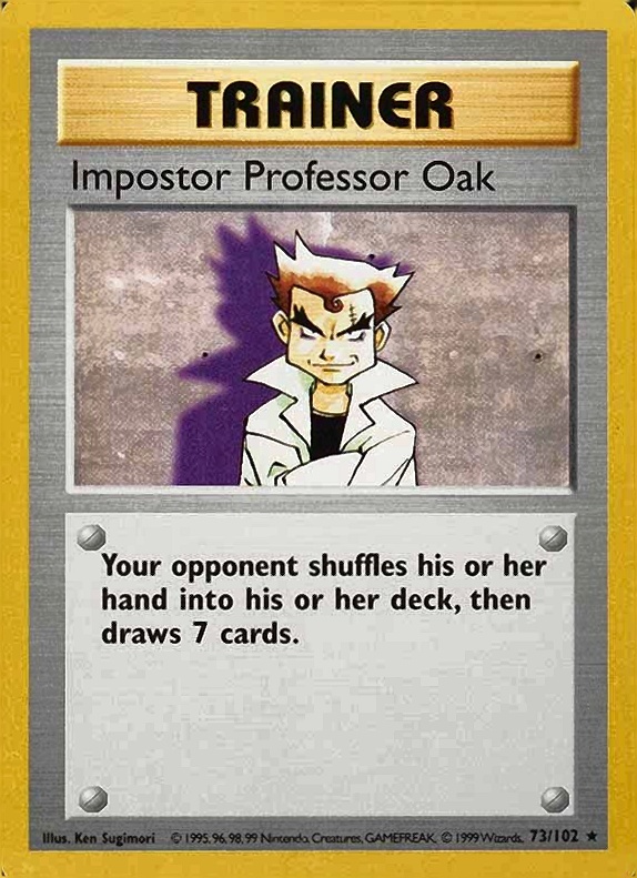1999 Pokemon Game Impostor Professor Oak #73 TCG Card