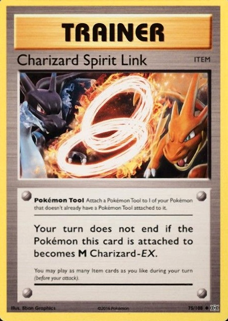 2016 Pokemon XY Evolutions Charizard Spirit Link #75 TCG Card