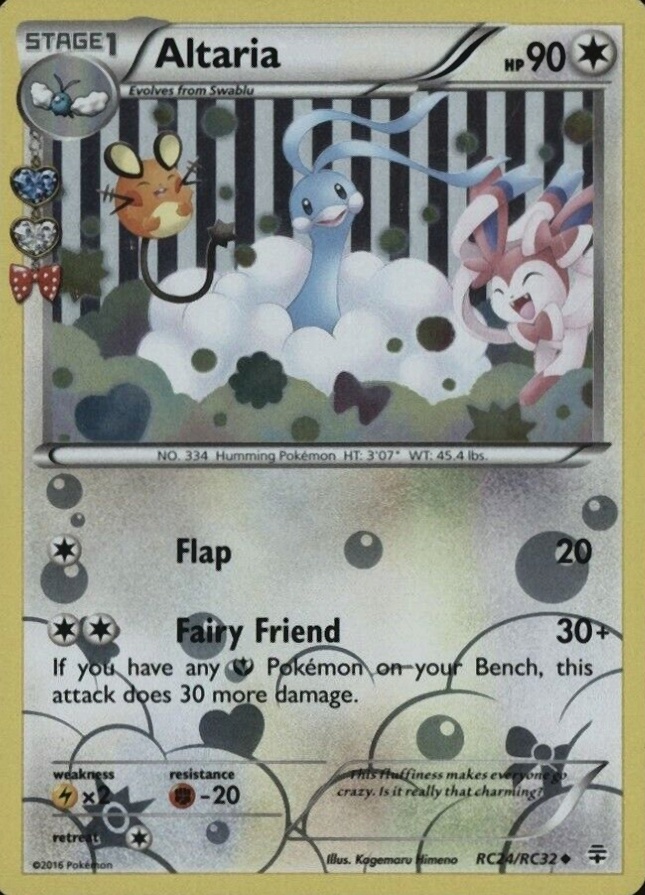2016 Pokemon XY Generations Radiant Collection Altaria #RC24 TCG Card