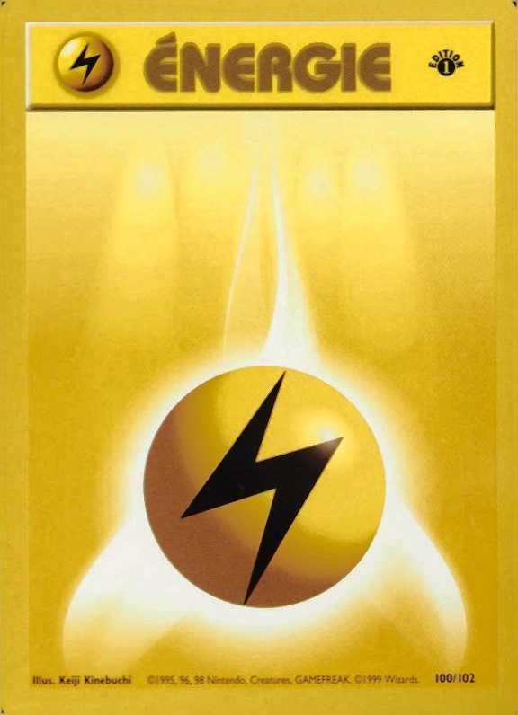 1999 Pokemon French Lightning Energie #100 TCG Card