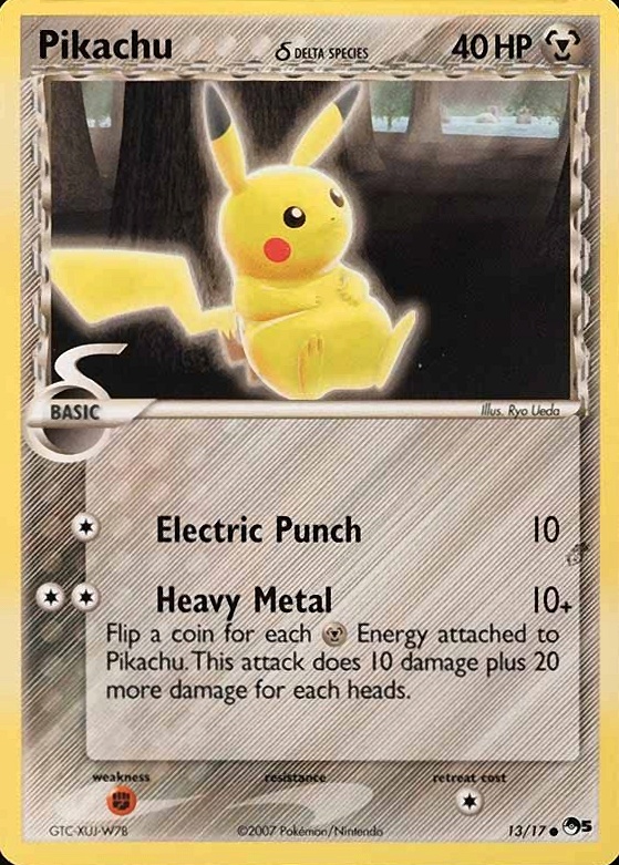 2007 Pokemon Pop Series 5 Pikachu #13 TCG Card