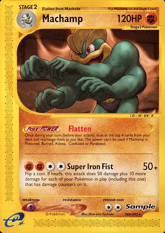 2002 Pokemon E-Card Sample Machamp #88 TCG Card