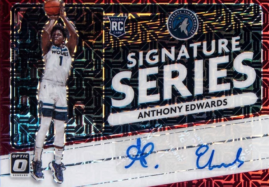 2020 Panini Donruss Optic Signature Series Anthony Edwards #SSAED Basketball Card