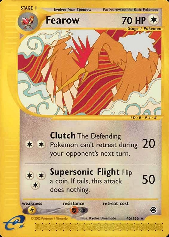 2002 Pokemon Expedition Fearow #45 TCG Card