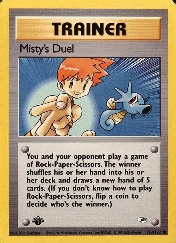 2000 Pokemon Gym Heroes  Misty's Duel #123 TCG Card