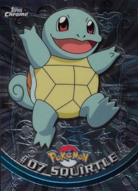 2000 Topps Chrome Pokemon T.V. Squirtle #7 TCG Card