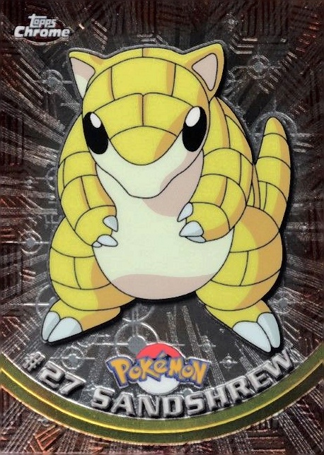 2000 Topps Chrome Pokemon T.V. Sandshrew #27 TCG Card