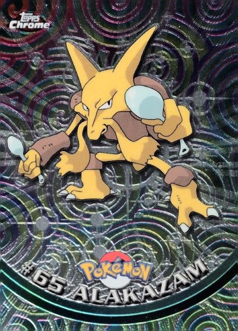 2000 Topps Chrome Pokemon T.V. Alakazam #65 TCG Card