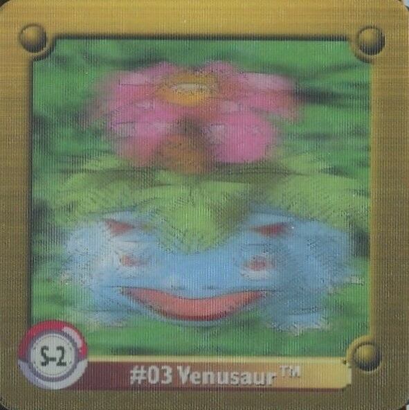 1999 Pokemon Action Flipz Series One 3-D Chase Venusaur #S-2 TCG Card