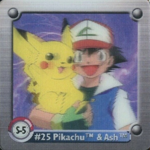1999 Pokemon Action Flipz Series One 3-D Chase Pikachu & Ash #S-5 TCG Card