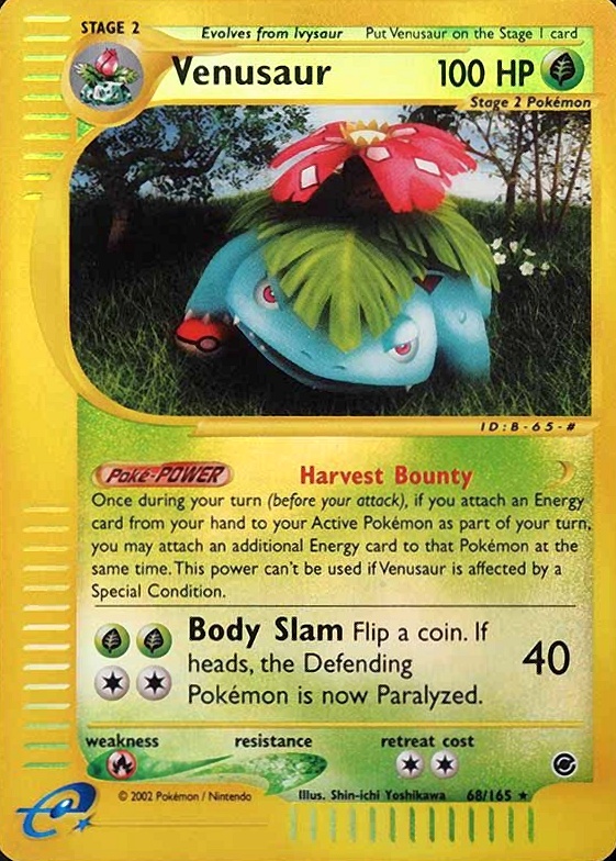 2002 Pokemon Expedition Venusaur-Reverse Foil #68 TCG Card