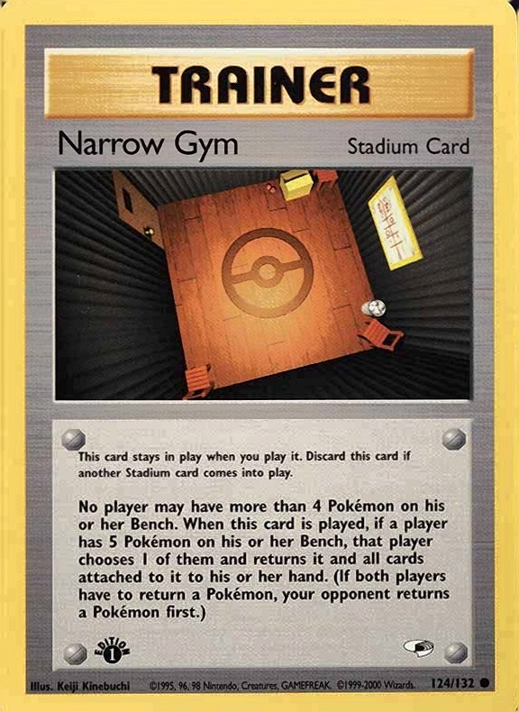 2000 Pokemon Gym Heroes  Narrow Gym #124 TCG Card