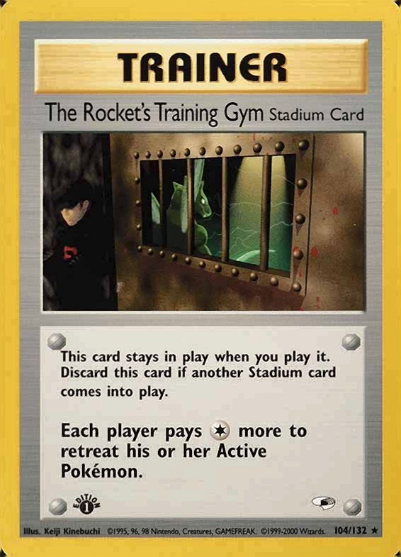 2000 Pokemon Gym Heroes  Rocket's Training Gym #104 TCG Card