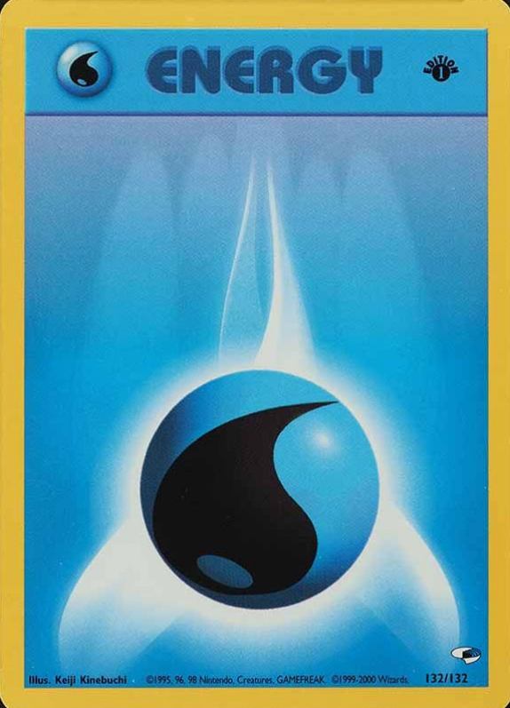 2000 Pokemon Gym Heroes  Water Energy #132 TCG Card