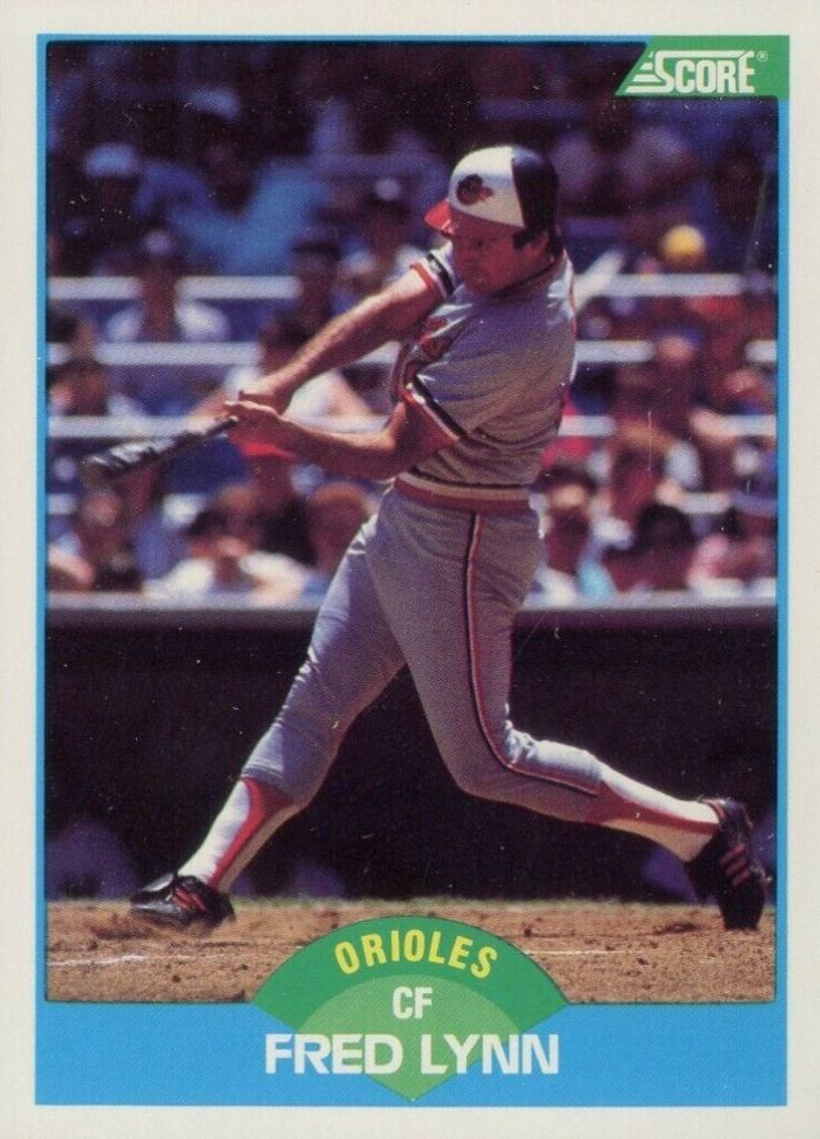 1989 Score Fred Lynn #126 Baseball Card