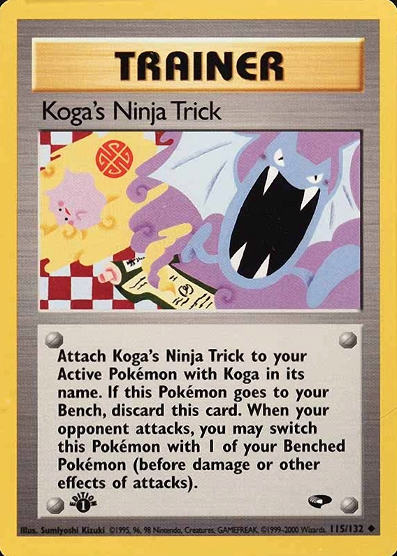 2000 Pokemon Gym Challenge Koga's Ninja Trick #115 TCG Card