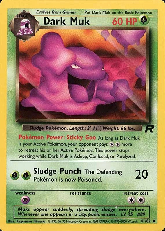 2000 Pokemon Rocket Dark Muk #41 TCG Card