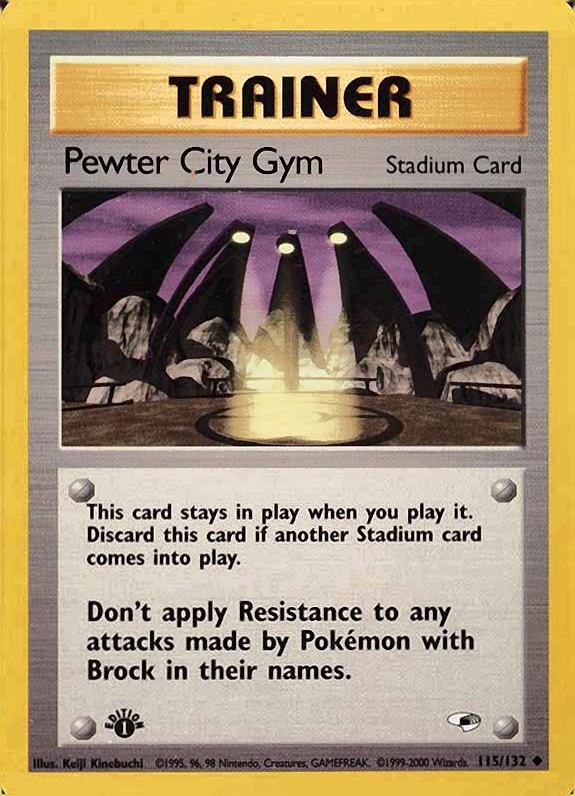 2000 Pokemon Gym Heroes  Pewter City Gym #115 TCG Card