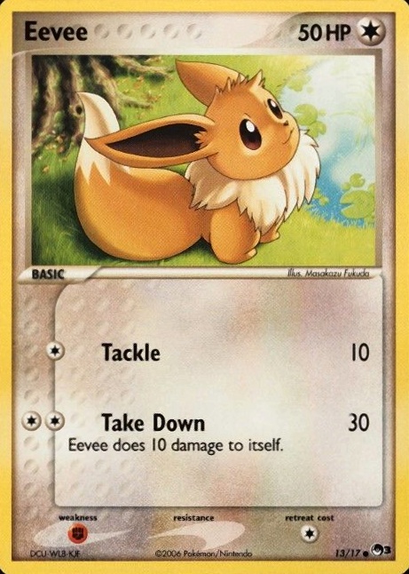 2006 Pokemon Pop Series 3 Eevee #13 TCG Card