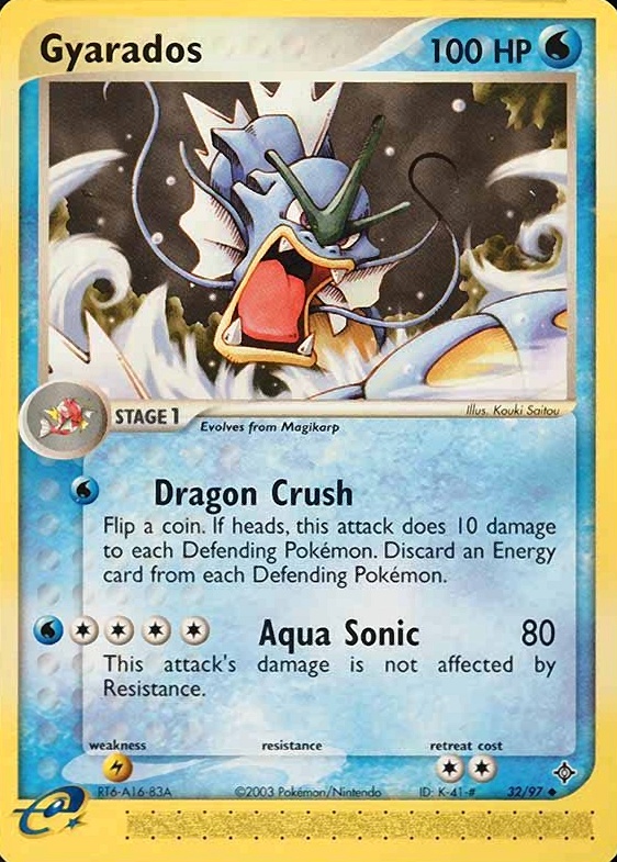 2003 Pokemon EX Dragon Gyarados #32 TCG Card